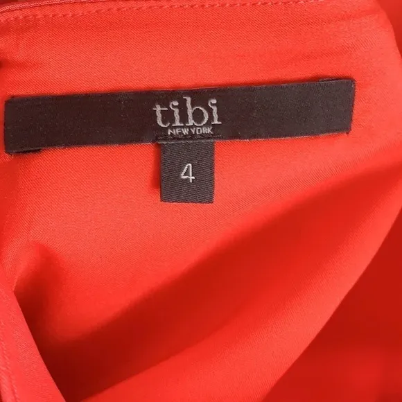 Tibi Red Silk Cap Sleeve Mini Dress Southern Charm