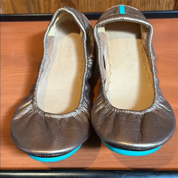Tieks Metallic Ballet Flats Size 10