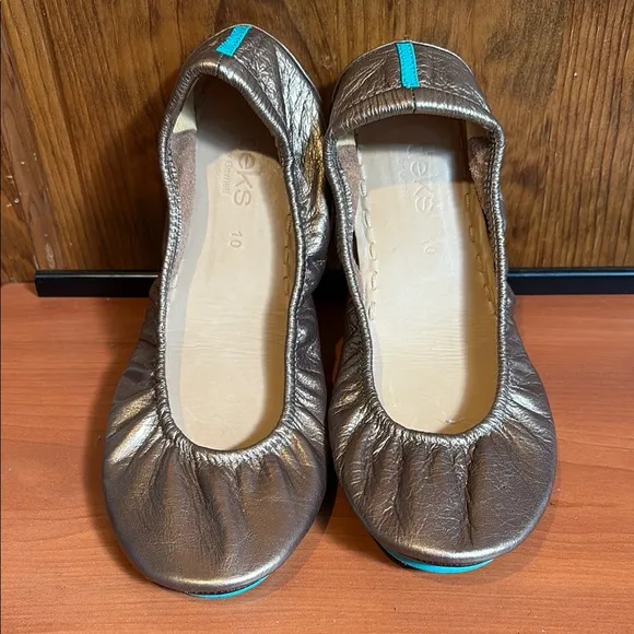Tieks Metallic Ballet Flats Size 10