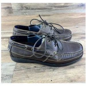 Timberland Brown Leather Boat Dock Shoes Men's Size 11M