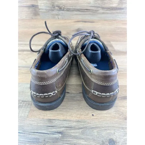 Timberland Brown Leather Boat Dock Shoes Men's Size 11M