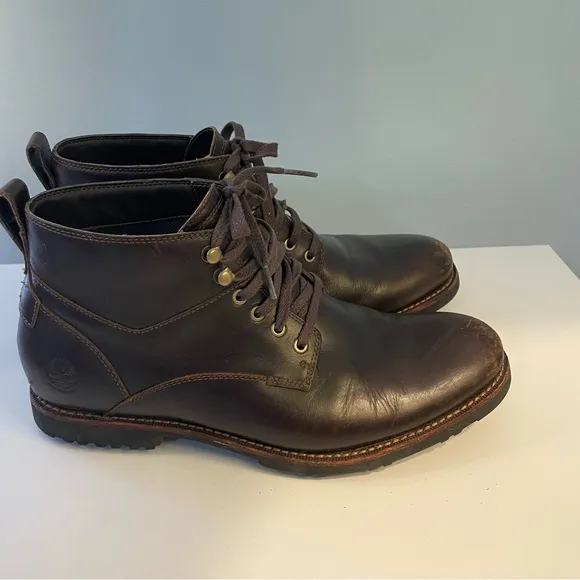 Timberland Men's Brown Leather Boots Size 9.5