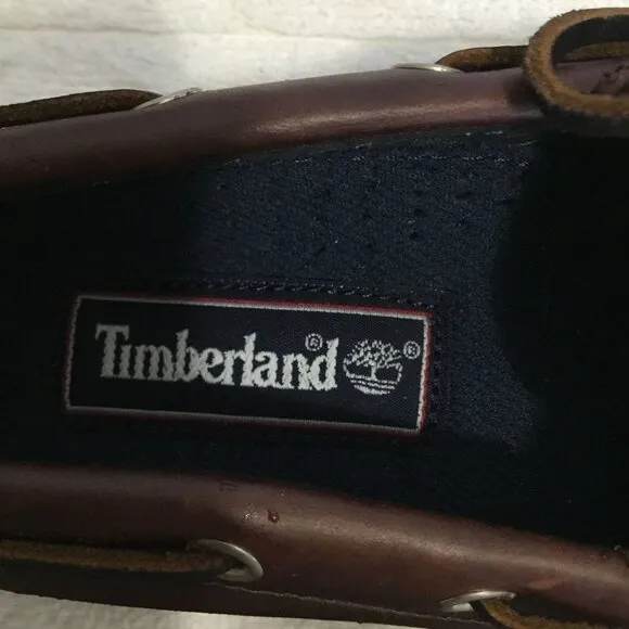 Timberland NWB Men's Leather Slip-On 2-Eye Loafer 71001 Size 9 Maritime Brown
