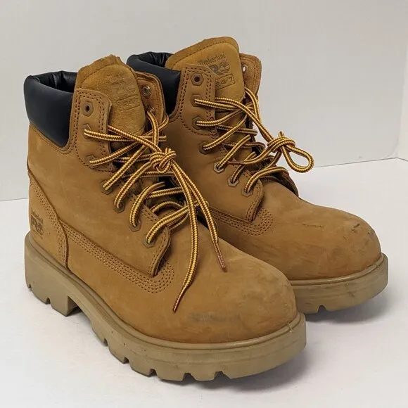 Timberland PRO Sawhorse Composite Toe Work Boots, Tan, Men's 6 Wide