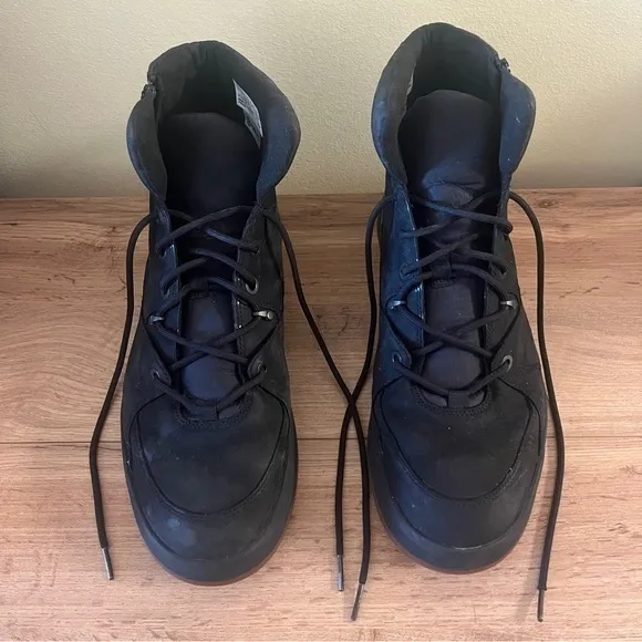 TIMBERLAND Supaway Side Zip Boots Black Nubuck Waterproof‎ Size 12