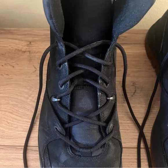 TIMBERLAND Supaway Side Zip Boots Black Nubuck Waterproof‎ Size 12