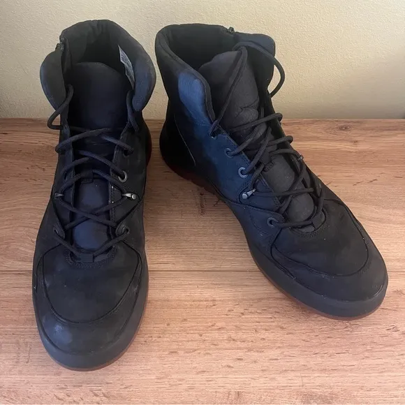 TIMBERLAND Supaway Side Zip Boots Black Nubuck Waterproof‎ Size 12