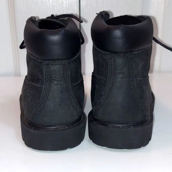 Timberland Black Nubuck Leather Boots Sz 9