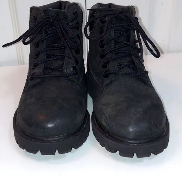 Timberland Black Nubuck Leather Boots Sz 9