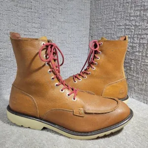 Timberlands 7&quot; Men's Size 11.5M US Brown Leather Lace Up Combat Boots 64569