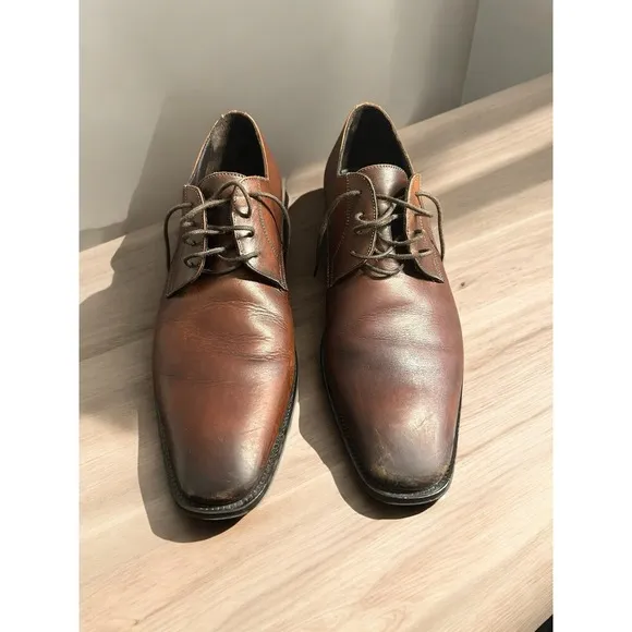 To Boot New York Adam Derrick Men's Brown Leather Dress Shoes 2853 Sz 10 Italy