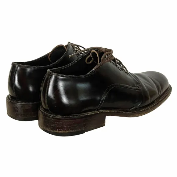 TO BOOT NEW YORK Dark Brown Patent Leather Chunky Lace Up Round Toe Derby Loafer