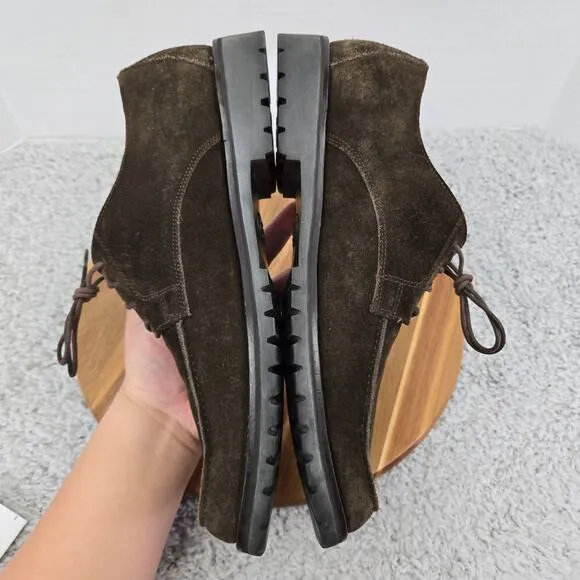 To Boot New York Dark Brown Suede Moc Toe Derby Lugged Sole Dress Shoe Mens 10