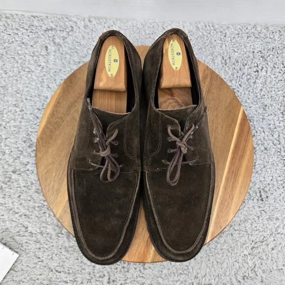 To Boot New York Dark Brown Suede Moc Toe Derby Lugged Sole Dress Shoe Mens 10