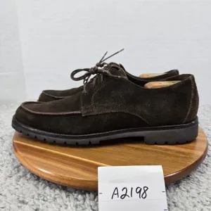 To Boot New York Dark Brown Suede Moc Toe Derby Lugged Sole Dress Shoe Mens 10
