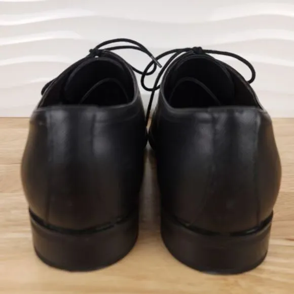 To‎ Boot New York Dress Shoes Mens Size 9 Black Leather Lace Up Almond Toe Derby