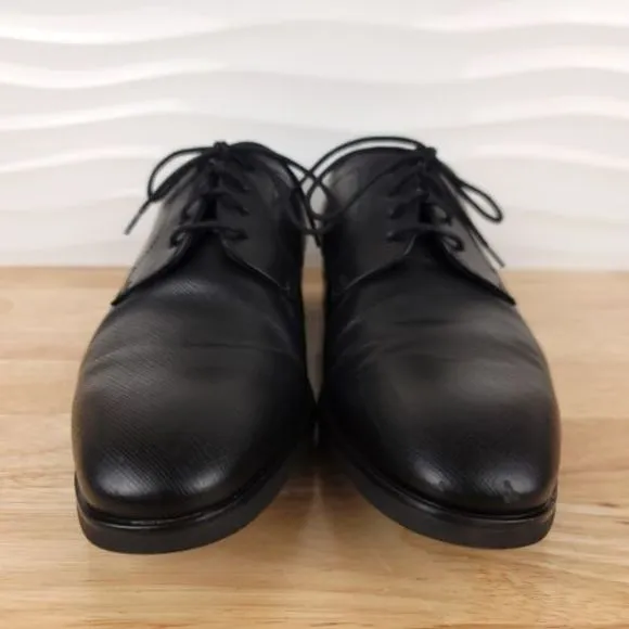 To‎ Boot New York Dress Shoes Mens Size 9 Black Leather Lace Up Almond Toe Derby