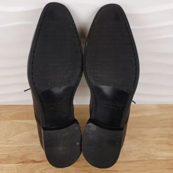 To‎ Boot New York Dress Shoes Mens Size 9 Black Leather Lace Up Almond Toe Derby
