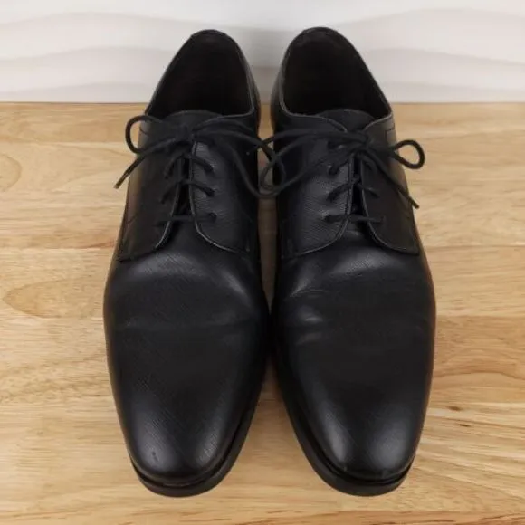 To‎ Boot New York Dress Shoes Mens Size 9 Black Leather Lace Up Almond Toe Derby
