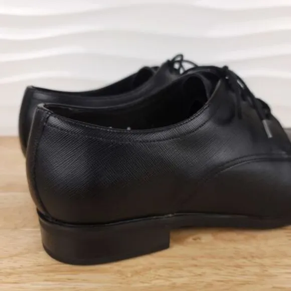 To‎ Boot New York Dress Shoes Mens Size 9 Black Leather Lace Up Almond Toe Derby