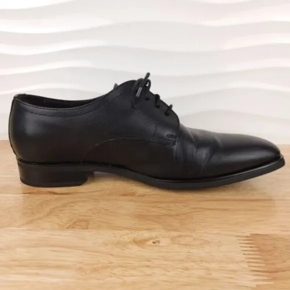 To‎ Boot New York Dress Shoes Mens Size 9 Black Leather Lace Up Almond Toe Derby