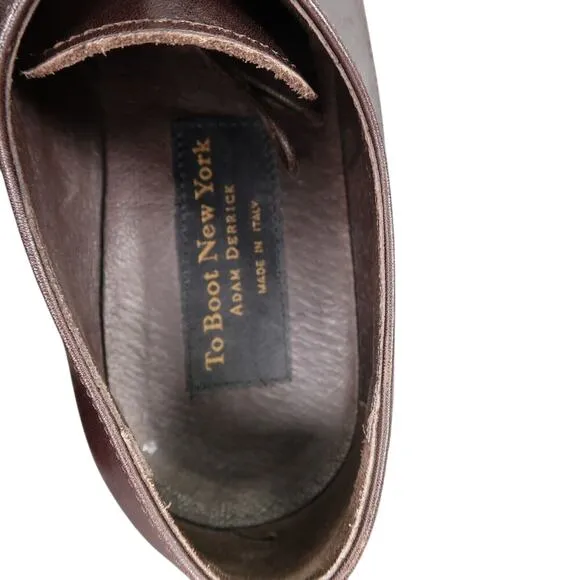 To Boot Shoes Mens 9 Oxford Derby Classic Leather Square Toe Formal Adam Derrick