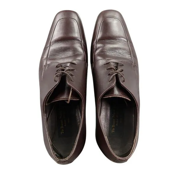To Boot Shoes Mens 9 Oxford Derby Classic Leather Square Toe Formal Adam Derrick