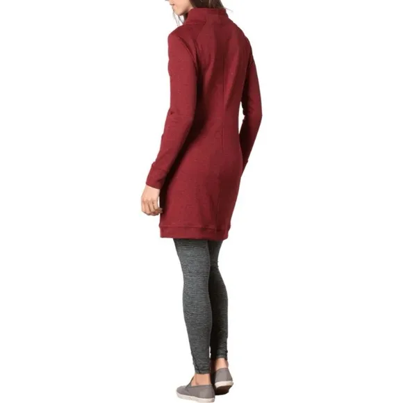 Toad&amp;Co Aurora Long Sleeve Dress House Red Slouch Boat Neck Women’s Size XL