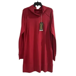 Toad&amp;Co Aurora Long Sleeve Dress House Red Slouch Boat Neck Women’s Size XL