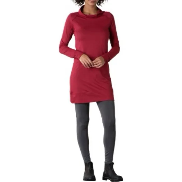 Toad&amp;Co Aurora Long Sleeve Dress House Red Slouch Boat Neck Women’s Size XL