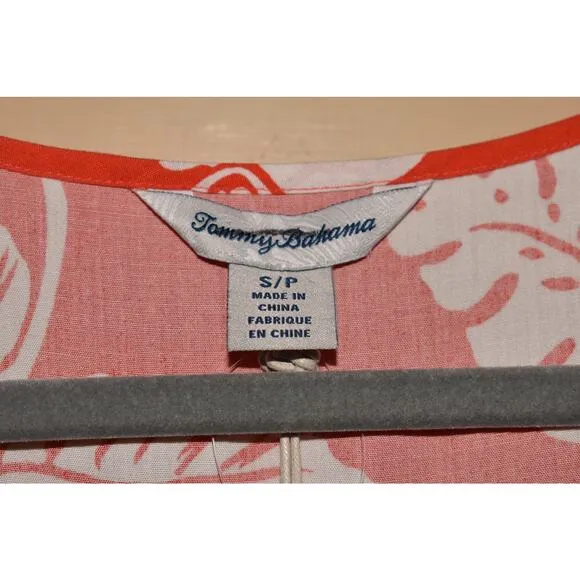 TOMMY BAHAMA NEW $178 Hibiscus Hiatus Front Tie Sundress Orange Small