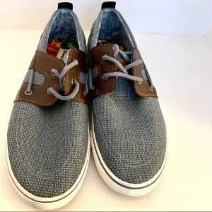 Tommy Bahama Stripe Breaker Boat Shoe Sneaker Navy Dark Blue