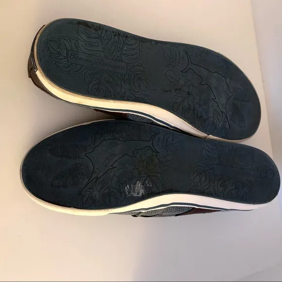 Tommy Bahama Stripe Breaker Boat Shoe Sneaker Navy Dark Blue