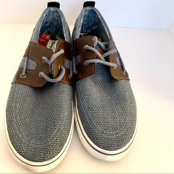 Tommy Bahama Stripe Breaker Boat Shoe Sneaker Navy Dark Blue