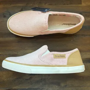 Tommy Bahamas Blush Pink Corduroy Slip On Shoes Womens 7.5 Casual Fall Everyday