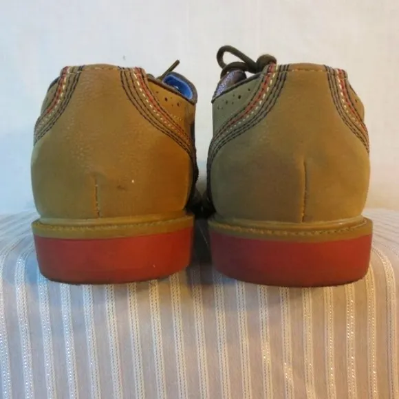 Tommy Hilfiger Michael Tan Vegan Suede Leather Lace-up Oxford Shoes Size 2
