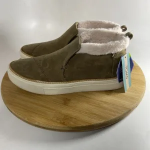 Toms Paxton Slip On Shoes Brown Suede Sherpa Lined Women’s SZ 7.5
