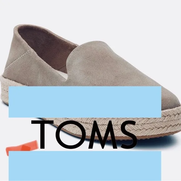 TOMS Tan Espadrille Slip-On Shoes 9W