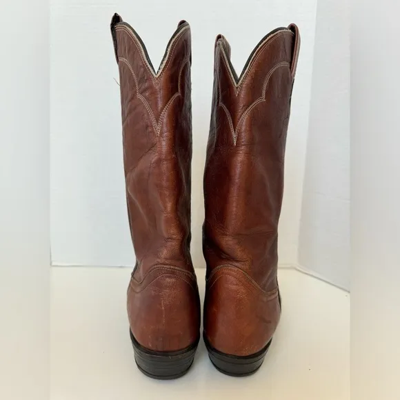 TONY LAMA 5084 Brown Tan Leather Cowboy Western Boots Mens 8.5 E