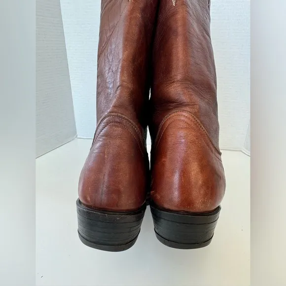 TONY LAMA 5084 Brown Tan Leather Cowboy Western Boots Mens 8.5 E