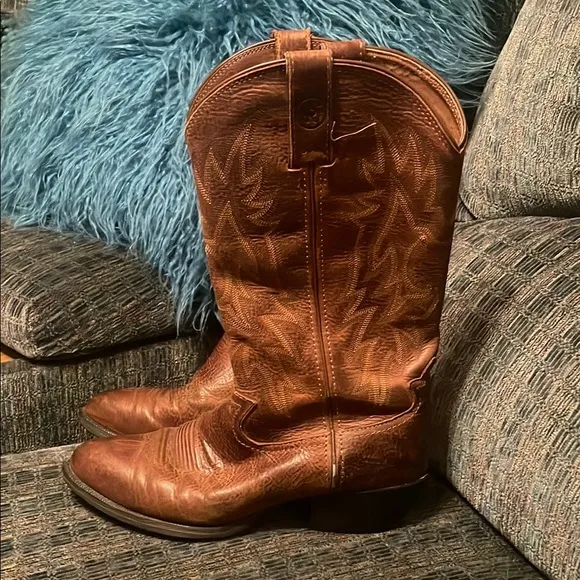 Tony Lama Brown Leather Cowboy Boots