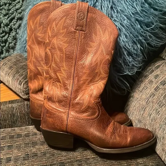 Tony Lama Brown Leather Cowboy Boots