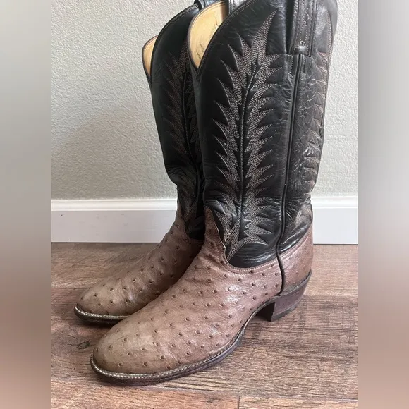 Tony Llama ostrich vintage cowboy western boots men’s size 9