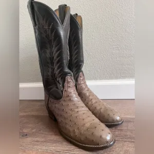 Tony Llama ostrich vintage cowboy western boots men’s size 9