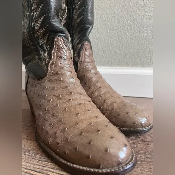 Tony Llama ostrich vintage cowboy western boots men’s size 9
