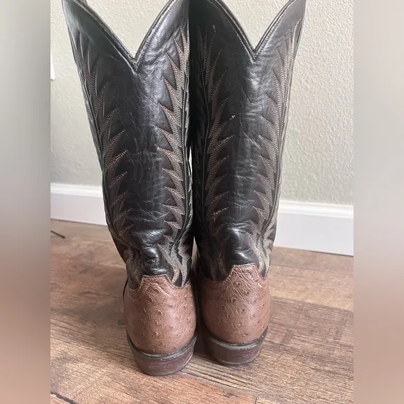 Tony Llama ostrich vintage cowboy western boots men’s size 9