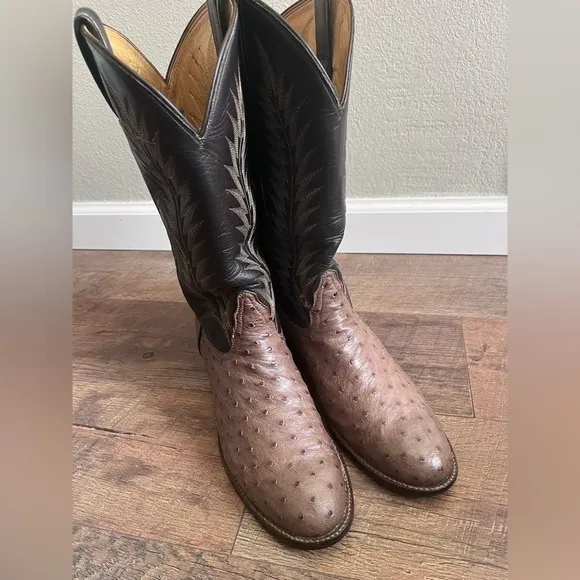 Tony Llama ostrich vintage cowboy western boots men’s size 9