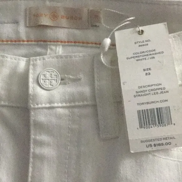 Tory Burch $185 Sandy Cropped Straight-Leg Jean 23
