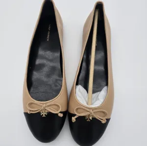 Tory Burch  Ballet Tan and Black Two-Tone Flats