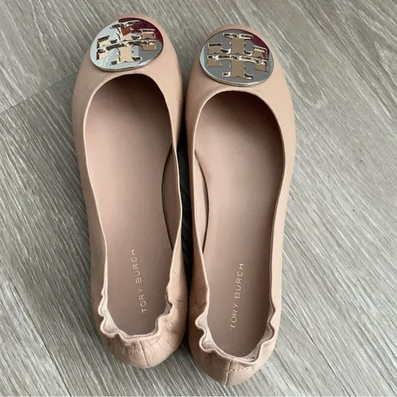 Tory Burch Beige Ballet Flats